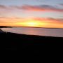 The sun going down over the Tuktoyaktuk Peninsula, Arctic Canada