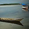 Small boat in shallow water