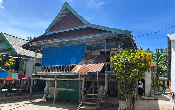 A low income household on a remote off grid island in Sulawesi.