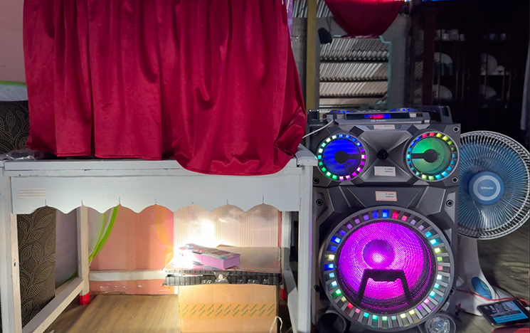 TV set and karaoke sound system