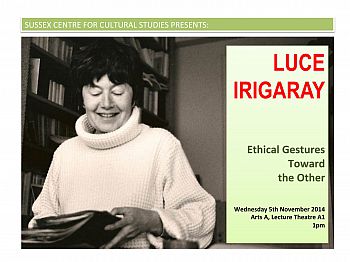 Luce Irigaray guest lecture poster