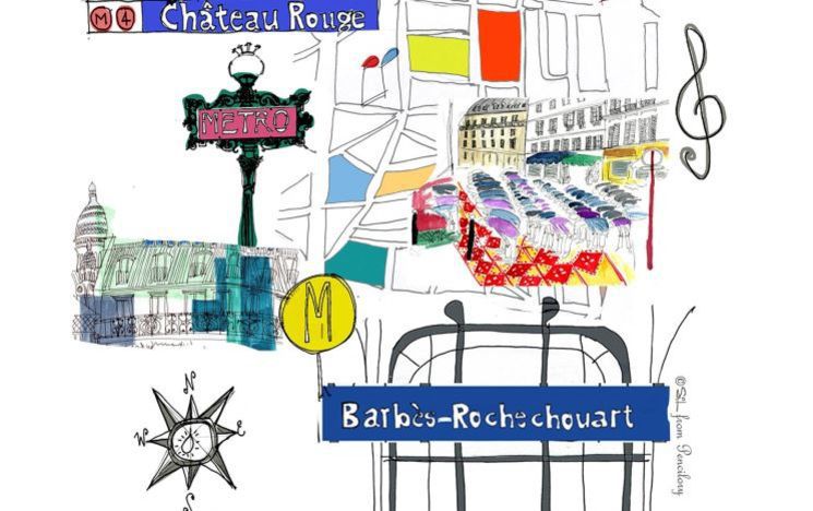 Illustration of a Parisian neighbourhood