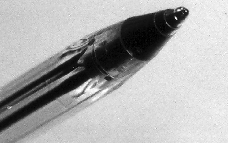 A close-up of a biro pen