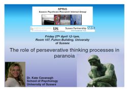 Poster for Dr. Kate Cavanagh's SPRiG presentation, 27th April 2012, University of Sussex