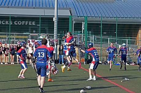 Men's Lacrosse celebrate winning the BUCS south east Cup Finals 2018