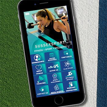 Sport app showing on a smartphone