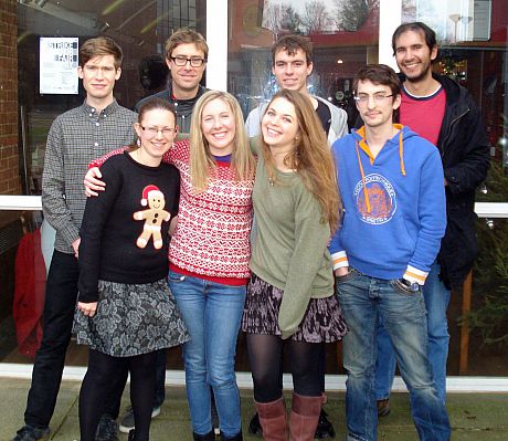 Cloke research group at Christmas lunch event 2013