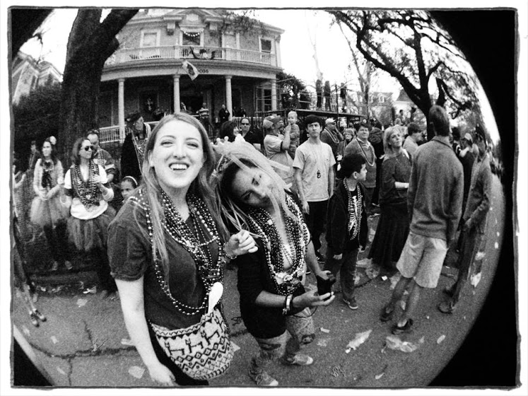 Students enjoying a street party celebration