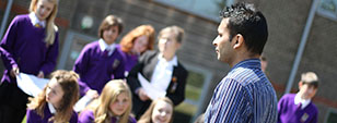 A Sussex Education student on placement with a local school