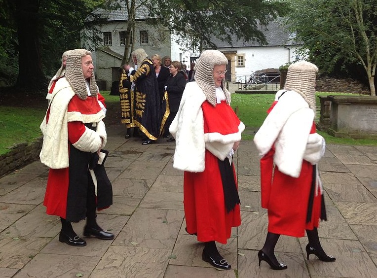 High Court judges wearing traditional red and white robes - photo courtesy of FruitMonkey (CC BY-SA 3.0)