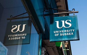 University of Sussex shop sign