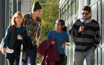 International students at welcome event