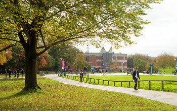 Library Square on the University of Sussex campus