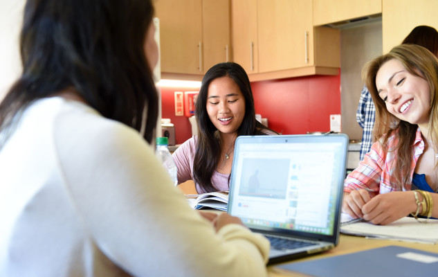 ICON: students chatting in a kitchen