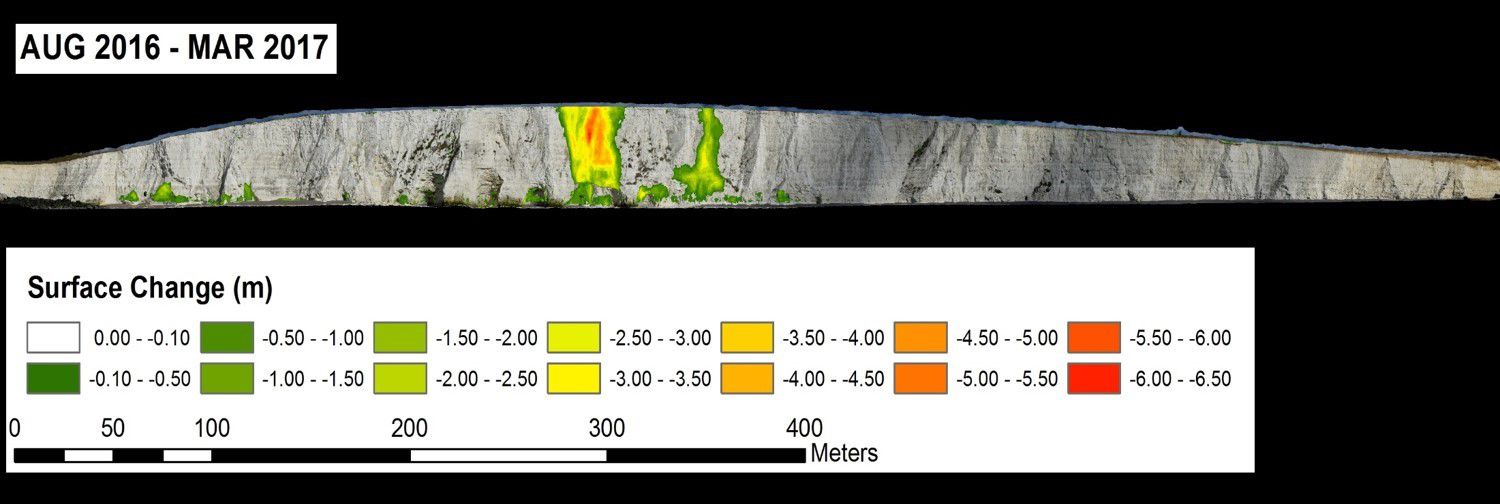 Telscombe - erosion along the cliff face