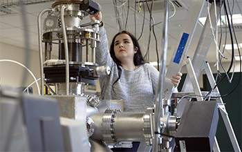 Researcher in a lab at the University of Sussex