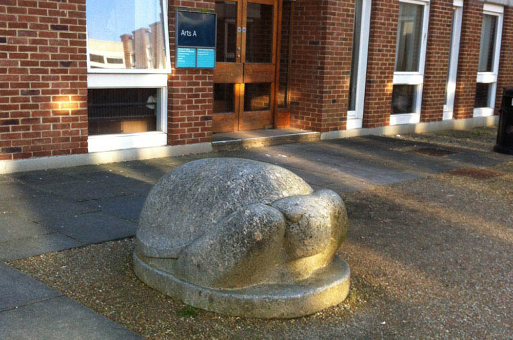 The stone turtles outside Arts A