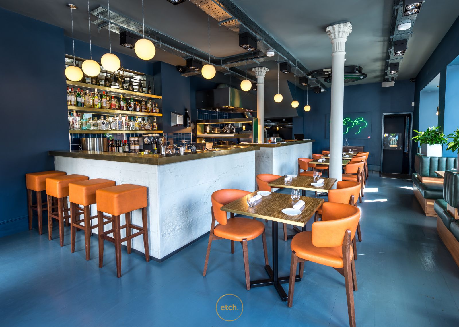 Interior of 64 Degrees restaurant