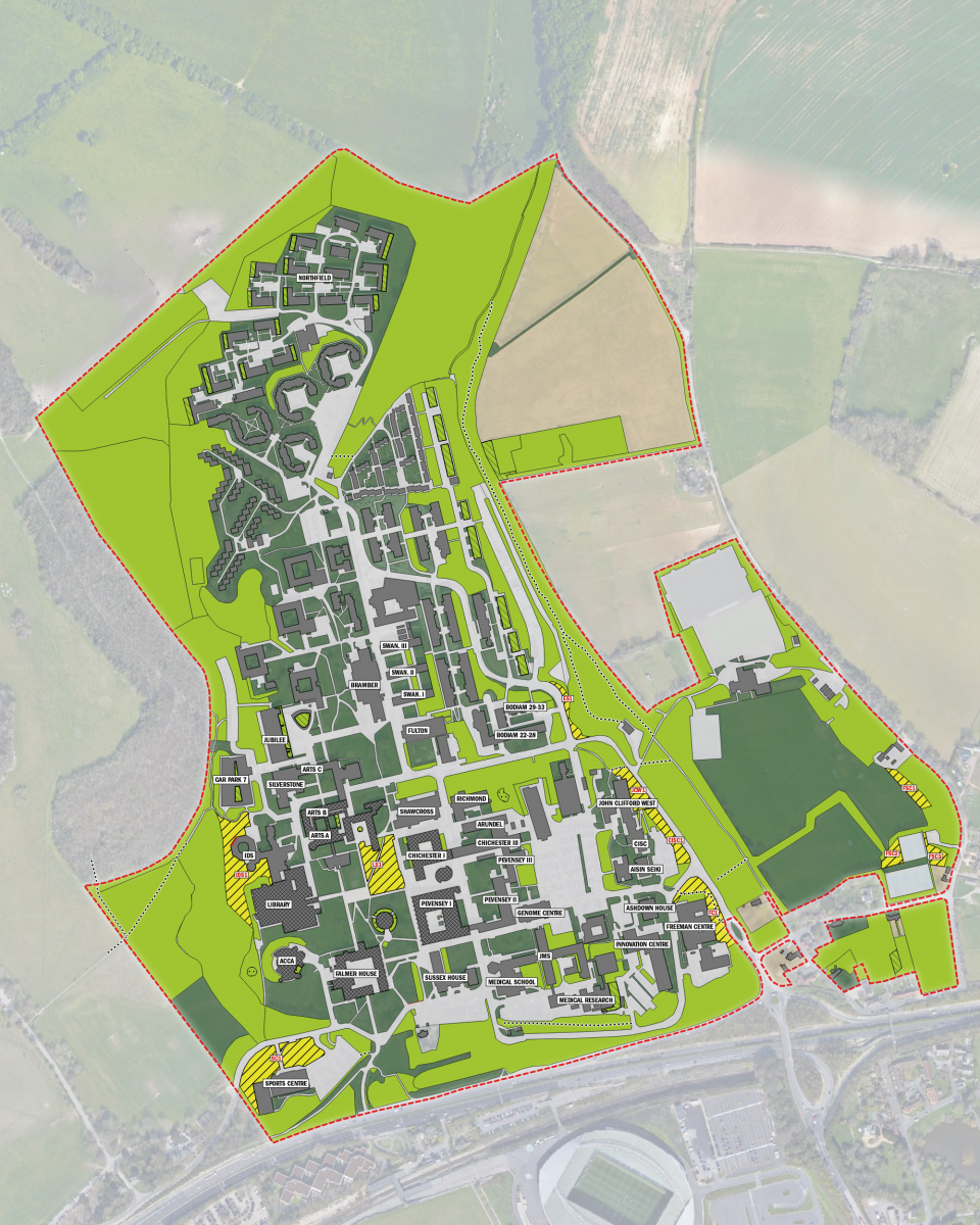 Map showing an example of where land would be used for nature