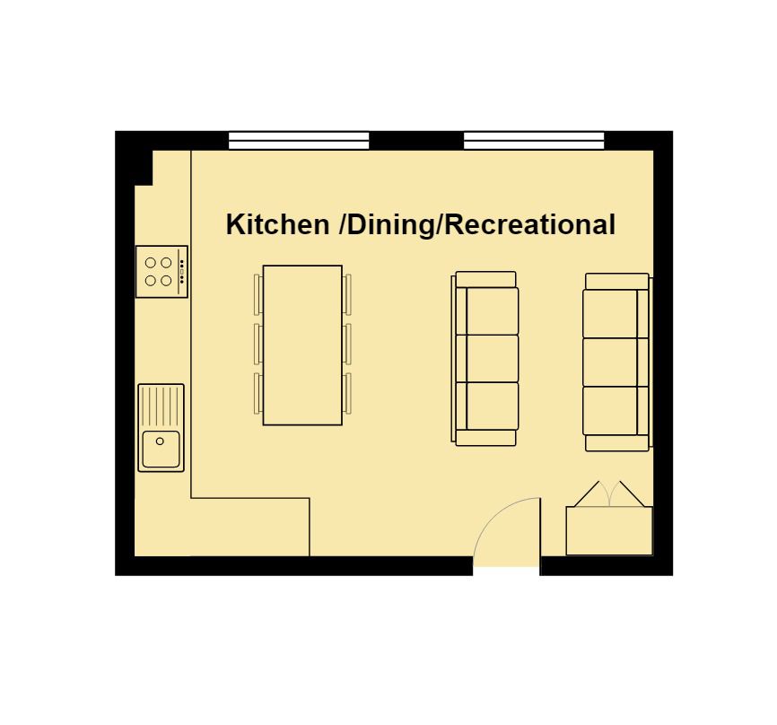Illustration of Swanborough kitchen floorplan