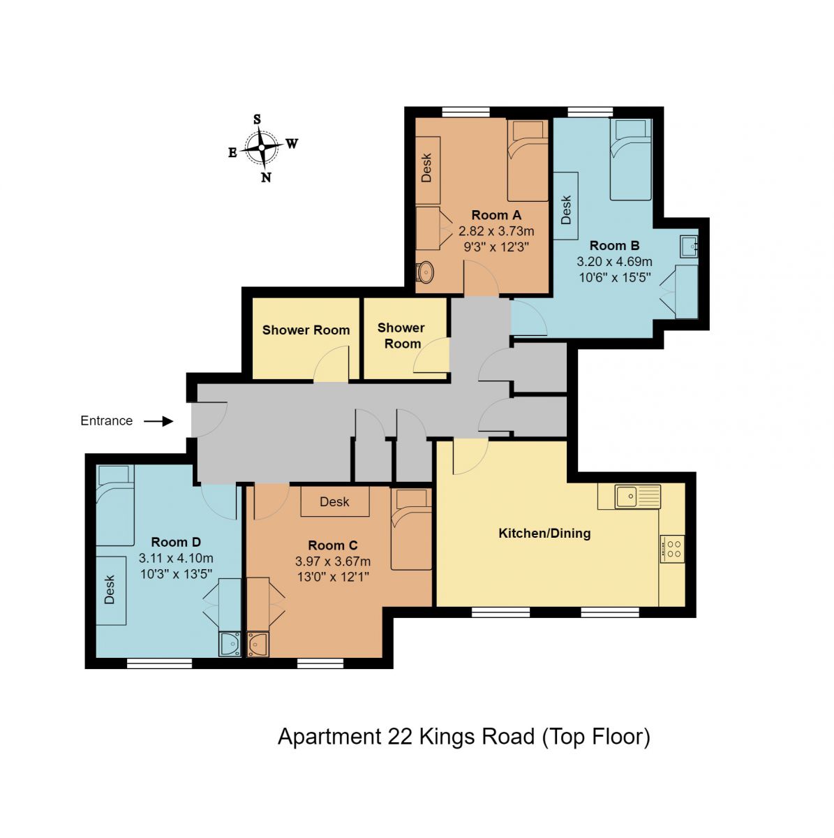 Kings Road floorplan (flat 22)