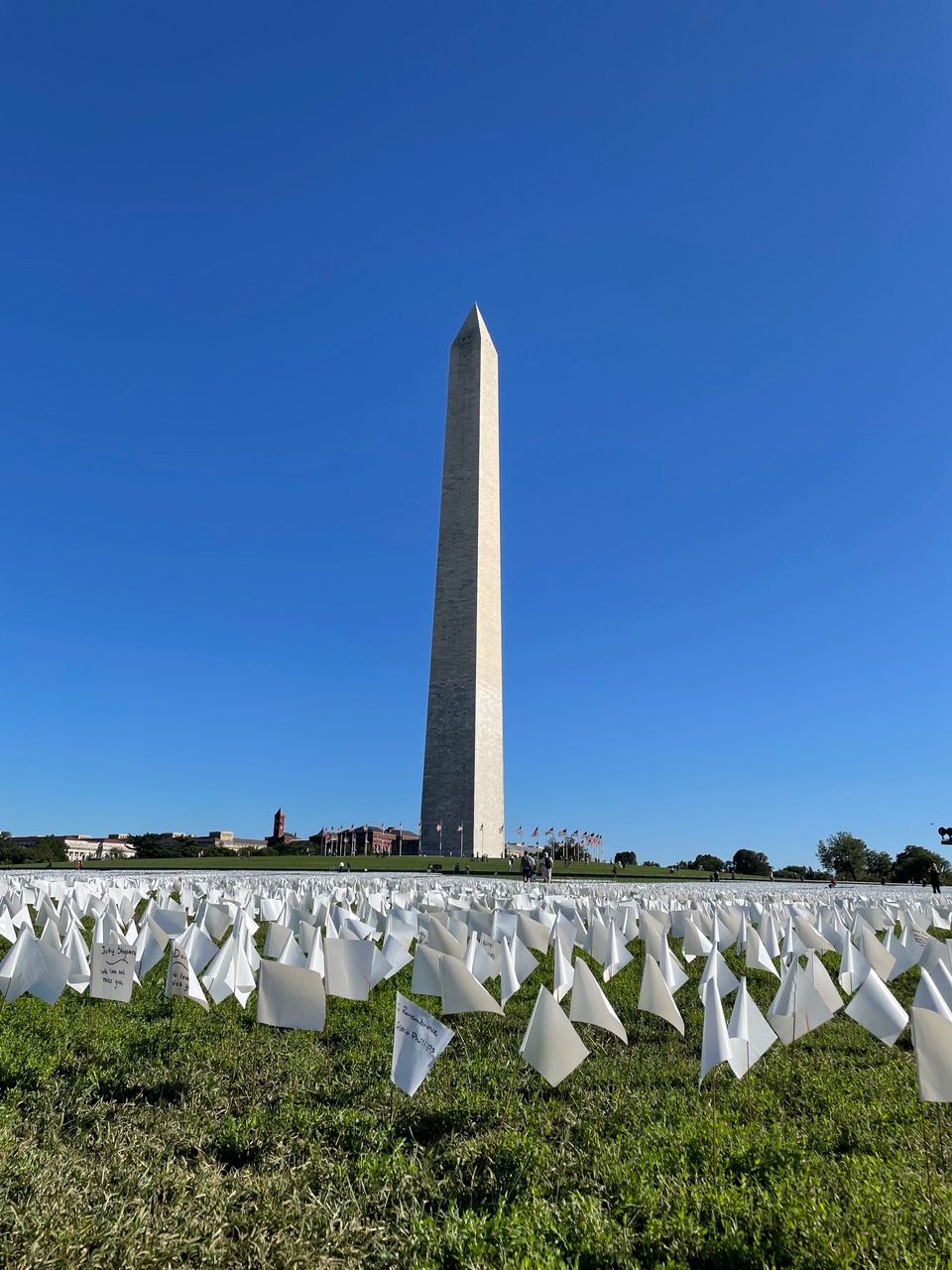 Washington monument on a clear sunny day