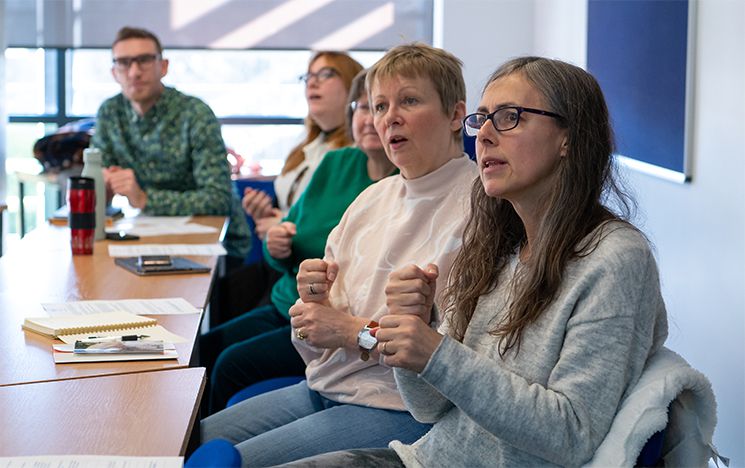 Students enjoying a lecture