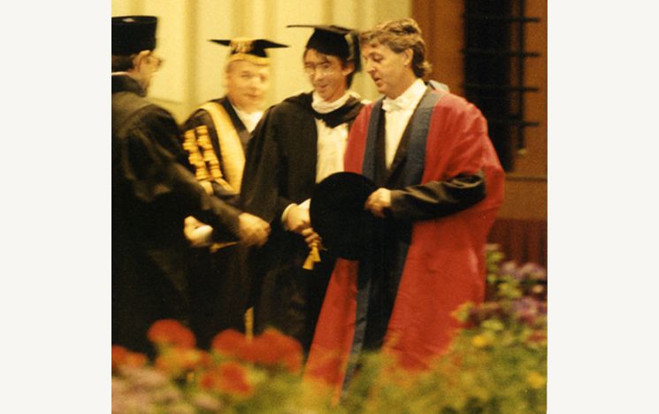 Paul McCartney receiving Honorary Degree 1988