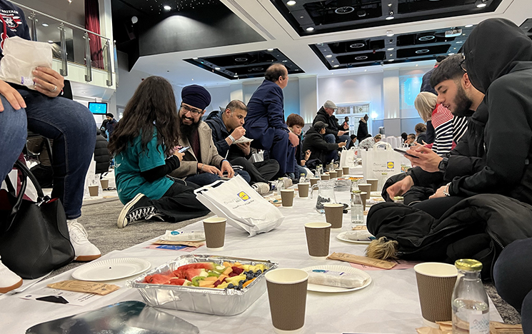 Ramadan Tent Project Open Iftar, held at Aston Villa Stadium Birmingham. 