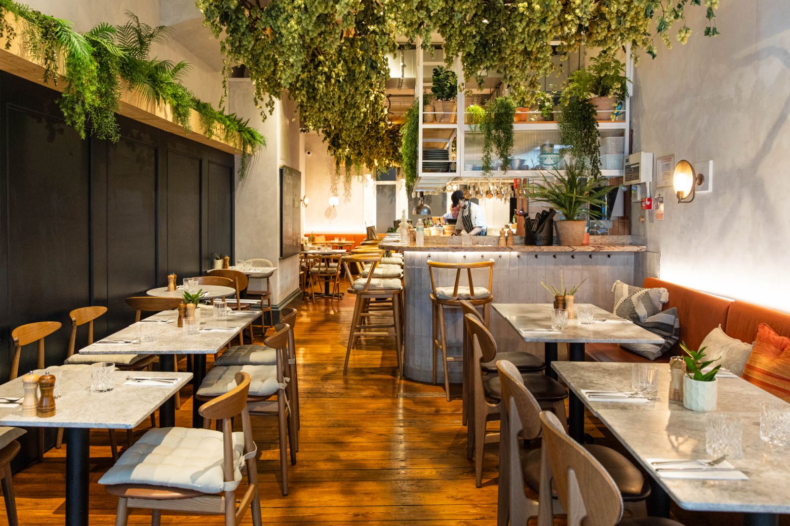 interior of Kindling restuarant
