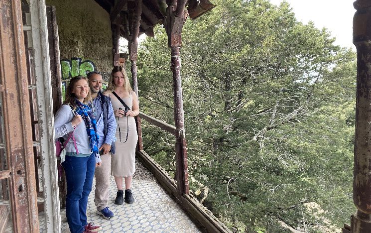 Students enjoying Greece