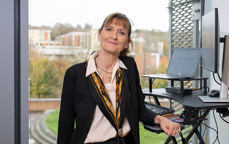 Professor Cagliesi in her office