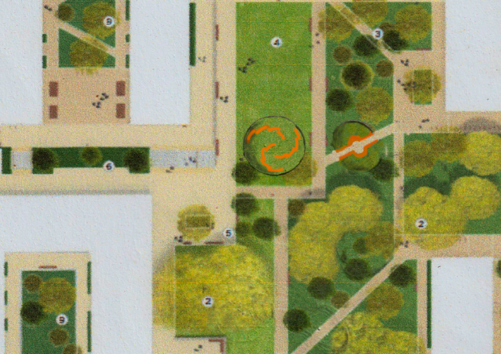 location of tumulus and dew pond on Sussex Lawns