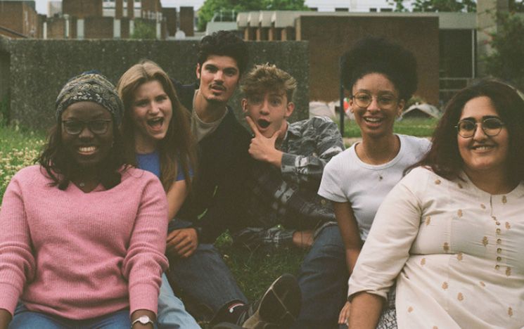 Students on a sustainability walk