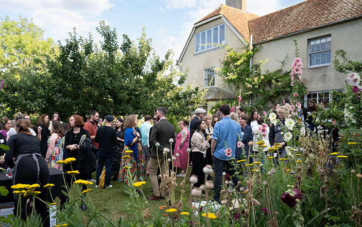Woolf conference delegates enjoying the evening drinks reception at Charleston
