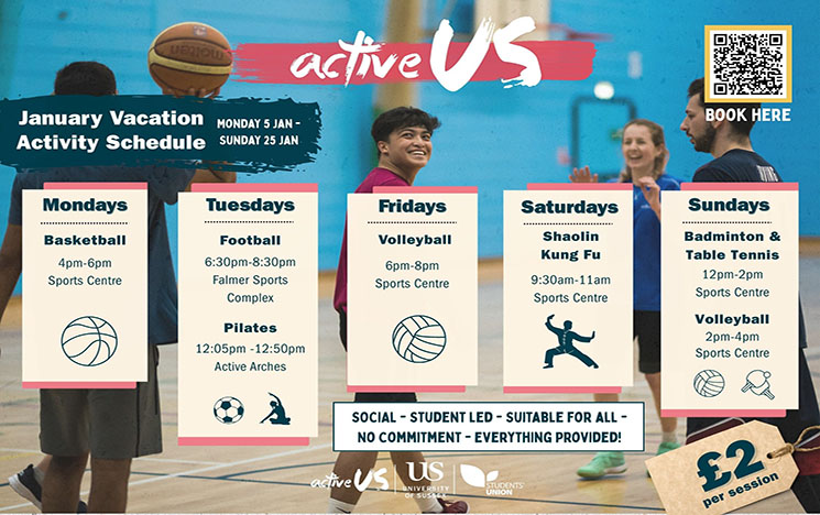 January vacation Active US schedule.