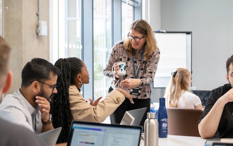 Students engage in discussion in a seminar