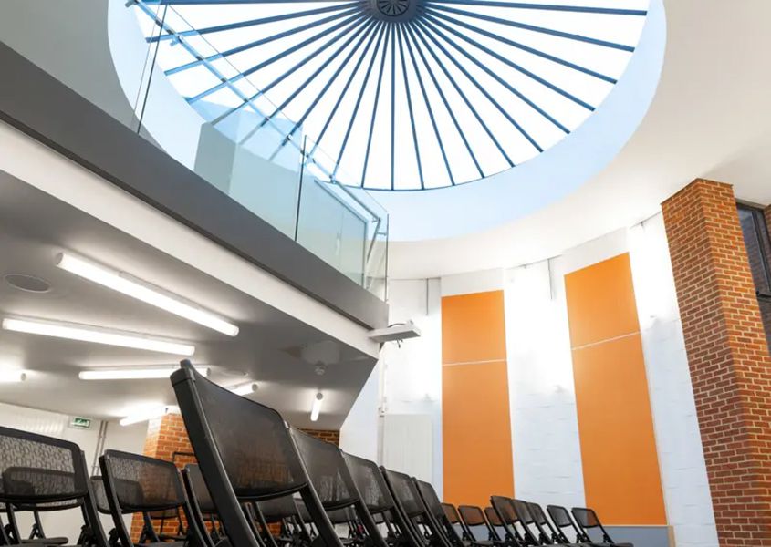 Inside room with chairs