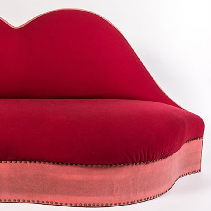 A lips-shaped sofa