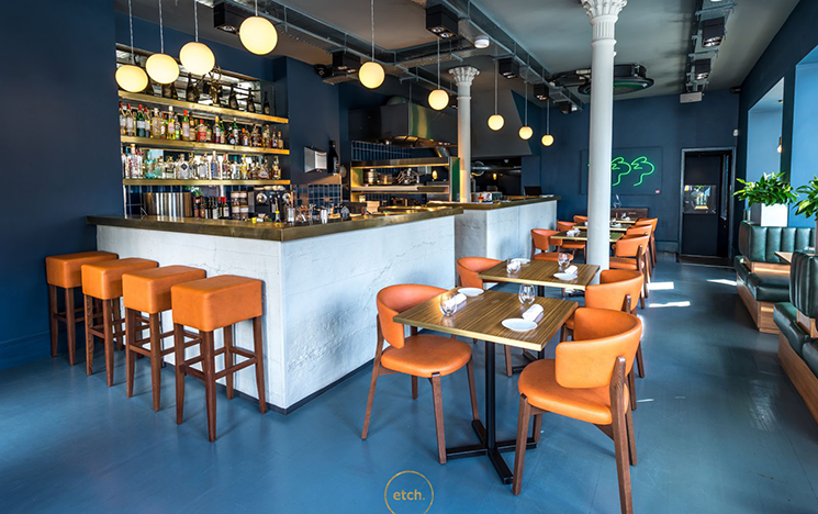 Interior of 64 Degrees restaurant