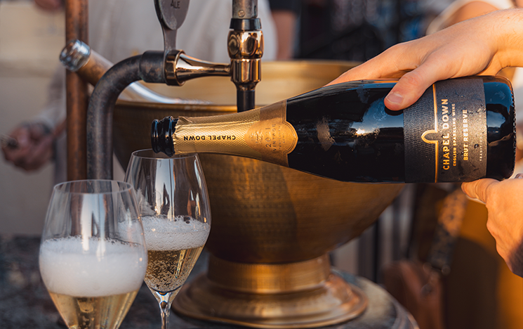 Champagne at Pearly Cow