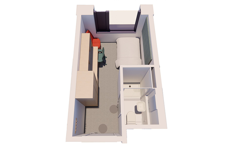 West Slope ensuite bedroom floorplan