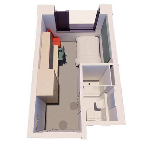 West Slope ensuite bedroom floorplan