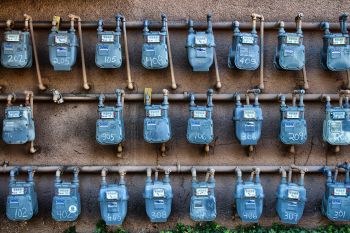 Rows upon rows of domestic energy meters