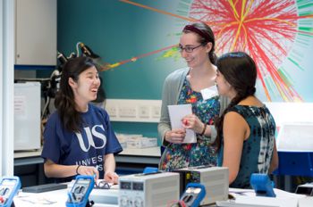 Physics undergraduates working as Associate Tutors for International Summer School