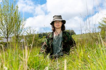 Robbie Hoar on the land that will be transformed into a forest food garden