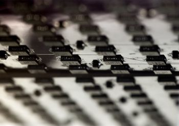 Close-up of the magnetic sensor array in the Battery Current Density Analyser