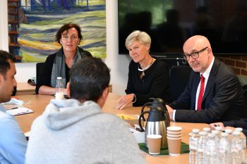 Sussex Provost Rachel Mills, Shadow Education Secretary and Shadow Universities Minister meet with Sussex Afghan Chevening Scholars