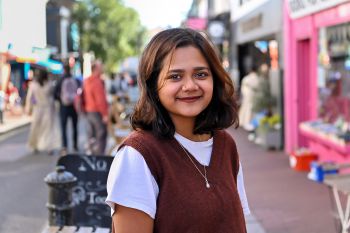 Armeen with the North Laines, Brighton in the background