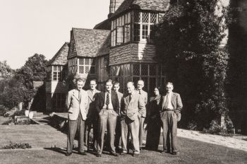 Indian Botanist, E.K. Janaki Ammal with colleagues at the Royal Horticultural Society, c. 1945. © The John Innes Centre Archives.